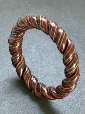 HAND CRAFTED ARTISAN Indian Traditional Earth Tone LAC Bangle (8")